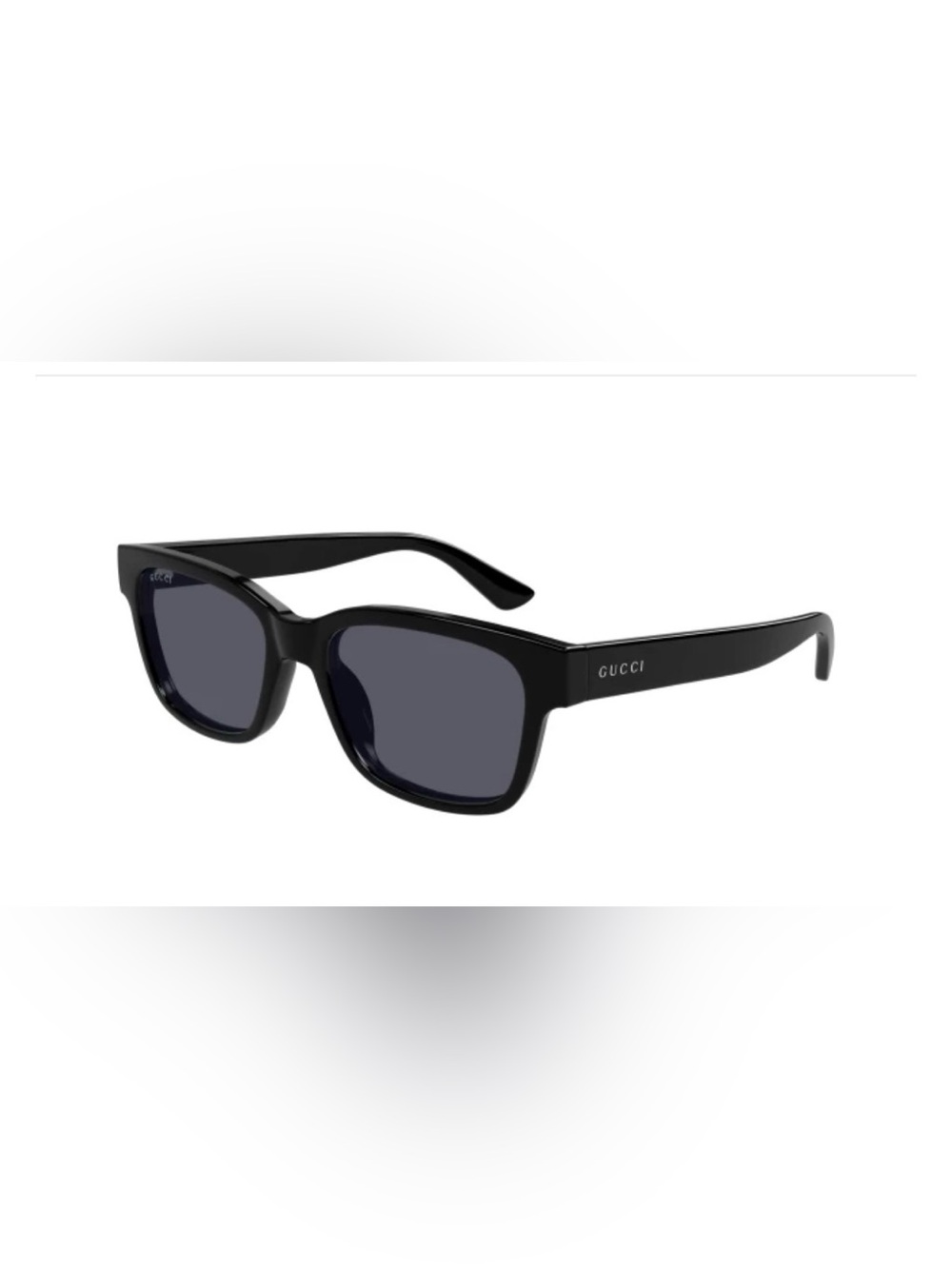 Gucci Black Temple Logo Sunglasses